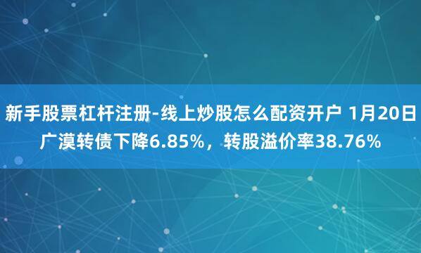 新手股票杠杆注册-线上炒股怎么配资开户 1月20日广漠转债下降6.85%，转股溢价率38.76%